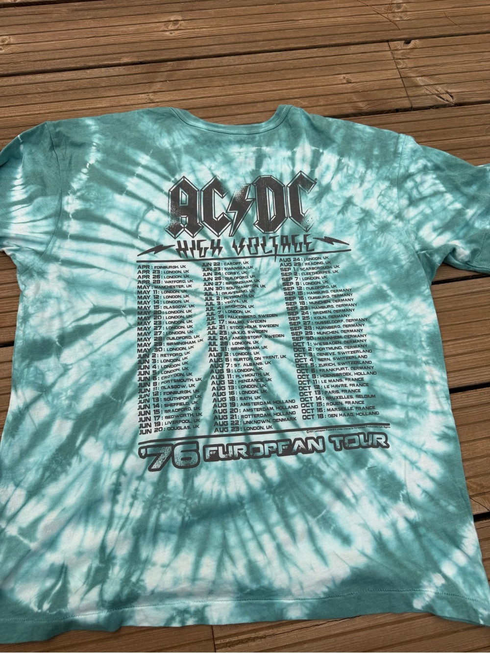 AC/DC High Voltage Tie-Dye Tour Tee
